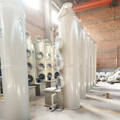 废气处理设备PP喷淋塔酸雾净化塔除臭净化旋流塔洗涤塔净化空气图5