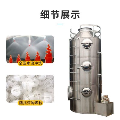 可定制喷漆过滤漆雾废气处理设备酸碱洗涤净化PP碳钢不锈钢喷淋塔图3