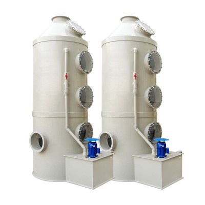 PP喷淋塔工业废气粉尘处理设备生物除臭成套设备除尘净化塔洗涤塔图5