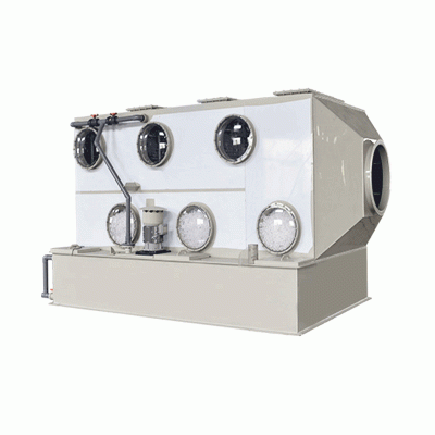 PP卧式喷淋塔废气处理设备耐酸碱水喷淋生物净化塔酸雾洗涤除臭塔图5