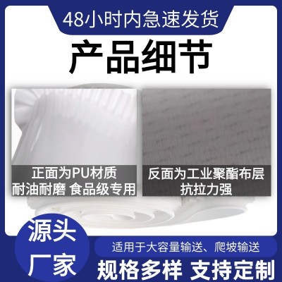 裙边挡板输送带 pvc 防滑爬坡传送带 pu耐油提升机流水线工业皮带图4