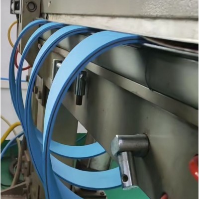 黄绿尼龙片基带锭带 双面蓝耐磨平皮带 木工锣机糊盒机传动带图5