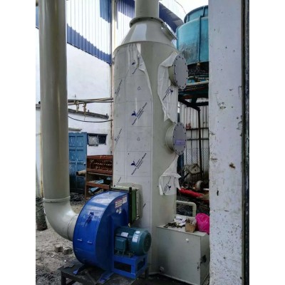 马来西亚 东南亚塑胶厂废气处理pp喷淋塔水喷淋塔 废气除臭洗涤塔图3