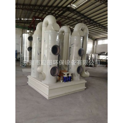 马来西亚 东南亚塑胶厂废气处理pp喷淋塔水喷淋塔 废气除臭洗涤塔图2