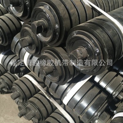 DTII型带式输送机三槽缓冲托辊组 输送带缓冲托辊 橡胶圈托辊图4