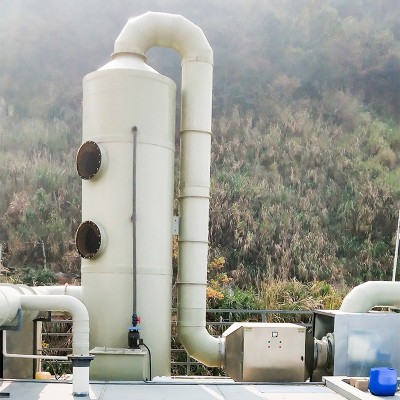 厂家定制喷淋塔除臭设备 喷淋塔废气处理设备 酸雾净化pp喷淋塔图2