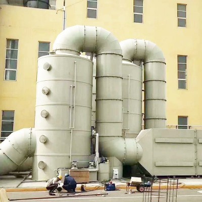 喷淋塔除臭设备 喷淋塔废气处理设备 酸雾净化pp喷淋塔厂家供应图2