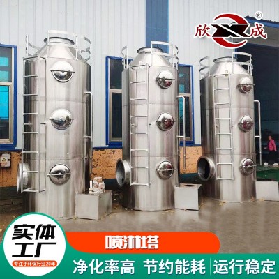 不锈钢喷淋塔碱洗塔锅炉车间废气处理净化烟尘降温洗涤塔pp喷淋塔图2