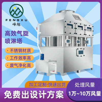废气处理环保设备PP喷淋塔印刷RCO废气装置喷漆房环保设备气旋塔