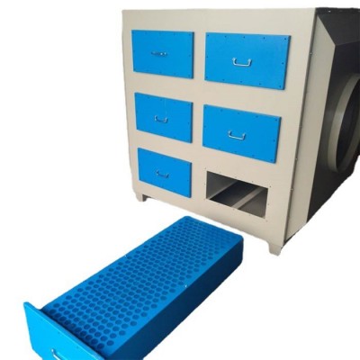 现货活性炭吸附箱二级蜂窝活性炭箱工业废气pp不锈钢吸附箱光氧图5