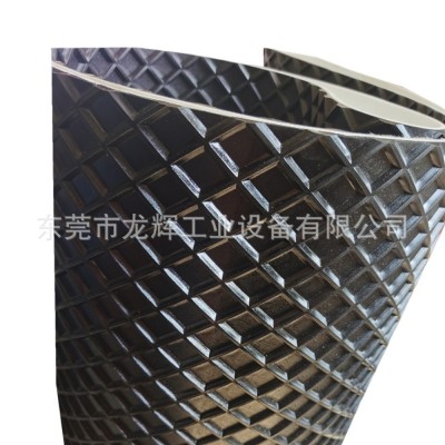 龙辉工业流水线皮带 黑色菱形格PVC木材输送带 木工砂光机传送带图4