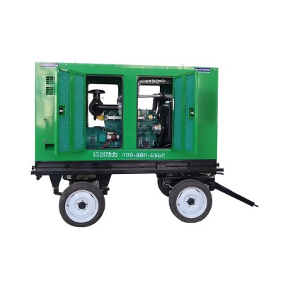 潍坊100KW发电机组可移动式拖车低噪音静音箱柴油发电机大功率图4