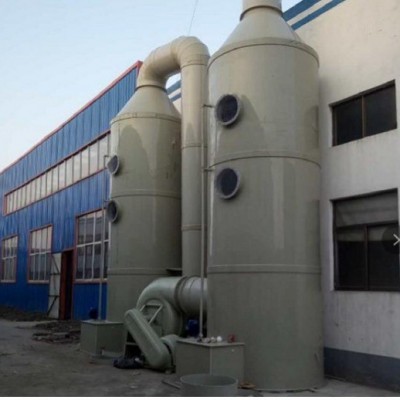 定制PP喷淋洗涤塔喷漆废气处理净化设备立式PP填料除雾环保排风图3