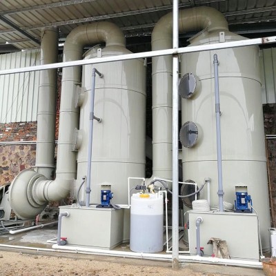 PPH缠绕喷淋塔水淋塔漆雾旋流废气塔脱硫除尘塔喷漆废气处理设备图2