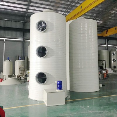 PPH缠绕喷淋塔水淋塔漆雾旋流废气塔脱硫除尘塔喷漆废气处理设备图4