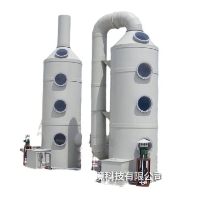 厂家直销喷淋酸雾净化脱硫塔PP/PPH/不锈钢喷淋塔废气处理设备图2