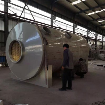河南工业除尘设备污水除臭塔酸雾脱硫塔药厂空气净化设备PP喷淋塔图2