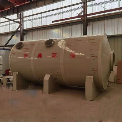 河南工业除尘设备污水除臭塔酸雾脱硫塔药厂空气净化设备PP喷淋塔图4