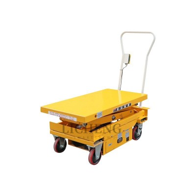 500kg移动式半电动平台车1.6m手推式液压电动升降模具车转运车图4