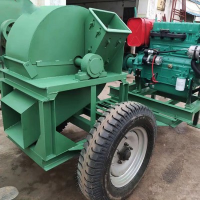 木材粉碎机移动式木屑机干湿两用树枝树干桉木粉碎机菇木粉碎机图2