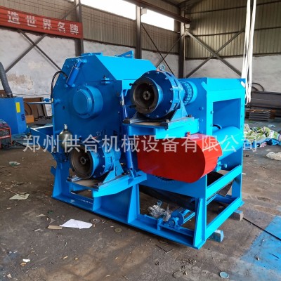 移动式毛竹碎木切片机柴油粗木树干粉碎机造纸厂净片鼓式削片机图2