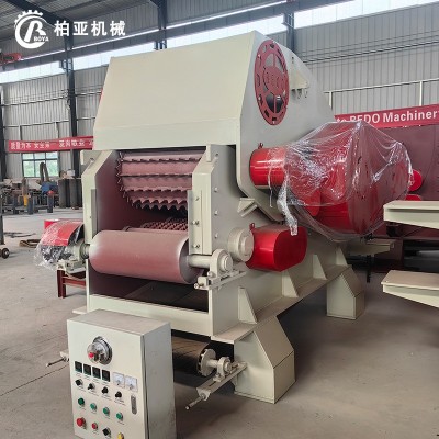 电动树枝削片机大型自动进料桉木桐木柞木切片机鼓式木材打片机图2