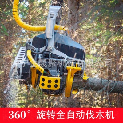 液压驱动挖机伐木机头属具伐木防脱夹木林场作业可调试挖机抱夹锯图4