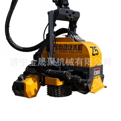 液压驱动挖机伐木机头属具伐木防脱夹木林场作业可调试挖机抱夹锯图5