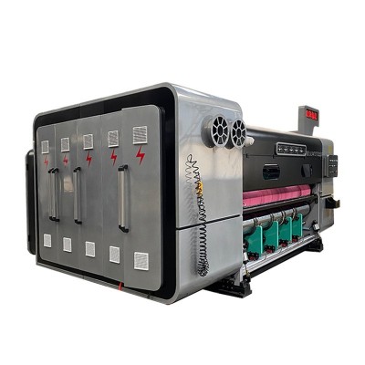 纸箱水墨印刷机瓦楞纸箱加工设备全自动三色印刷开槽模切机智能图2