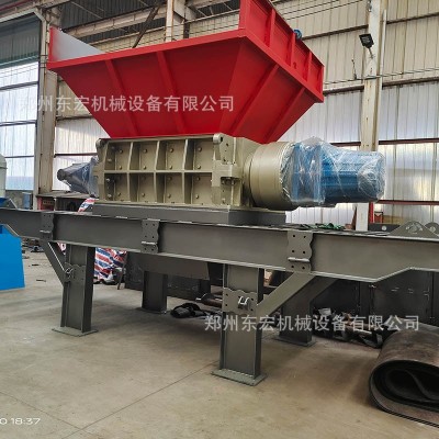 铁皮彩钢瓦塑料管材破碎机 配套多功能撕碎设备 大型双轴撕碎机图4