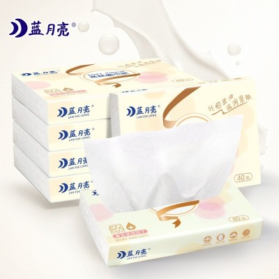 蓝月亮抽纸婴儿乳霜纸宝宝柔肤纸便携乳霜纸云柔巾5包图3