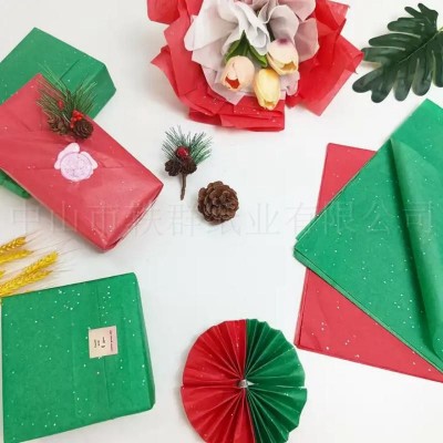 工厂定制50*70cm17g彩色亮片雪梨纸圣诞节日礼品纸彩色亮片拷贝纸