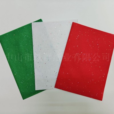 工厂定制50*70cm17g彩色亮片雪梨纸圣诞节日礼品纸彩色亮片拷贝纸图2