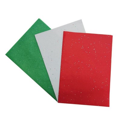 工厂定制50*70cm17g彩色亮片雪梨纸圣诞节日礼品纸彩色亮片拷贝纸图4