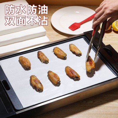42克加厚食品级烧烤纸烘焙硅油纸烤箱烤盘垫纸烤肉不粘防油纸批发图5