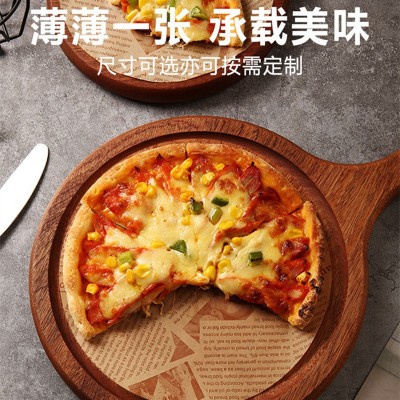 圆形印花防油纸商用披萨托盘垫纸食品烘焙小吃油炸烧烤吸油纸批发图2