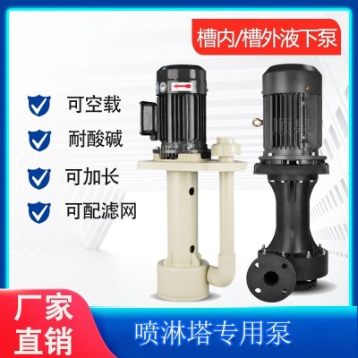 立式槽内泵 喷淋塔循环泵废气塔水泵脱硫塔电镀耐酸碱液下泵图2