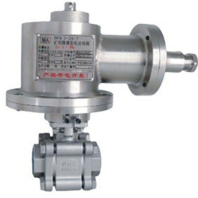坦安矿用隔爆型电动球阀DFB2-25/7井下不锈钢法兰控制电动球阀图3