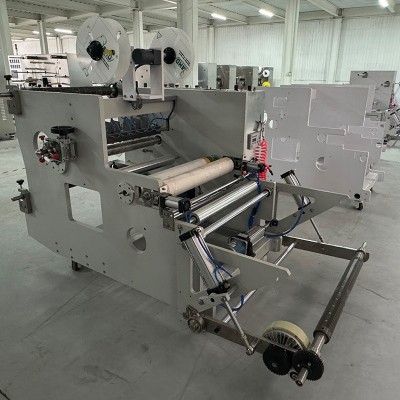 无纺布分切无尘布裁切薄膜不干胶全自动高速冷切复卷外扳式分切机图2