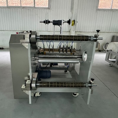 无纺布分切无尘布裁切薄膜不干胶全自动高速冷切复卷外扳式分切机图5