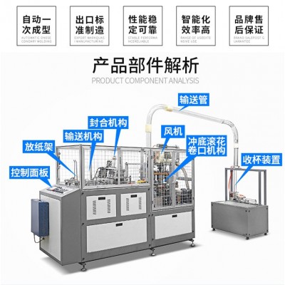 一次性杯子机器 超声波纸杯成型机 全自动中速一次性纸杯机图3