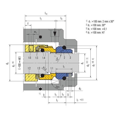 H75N/45-G9高压H7/H74/H75/H76系列机械密封件EKKBURGMANN泵用图3