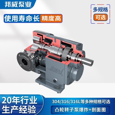 邦威直供干湿强剂 施胶剂 助流助滤剂不锈钢凸轮转子泵生产厂家图2