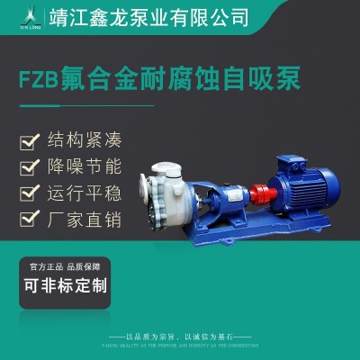 鑫龙FZB型卧式氟塑料合金化工耐腐蚀自吸泵 厂家可定制图2