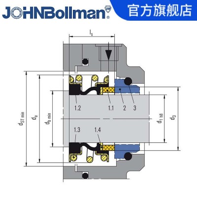 上海博格曼机械密封 弹性波纹管机械密封EMG1/25-G60泵用机械密封图5