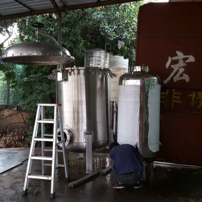 宏达不锈钢微孔膜过滤器固液分离液体过滤机双筒过滤器滤芯图2