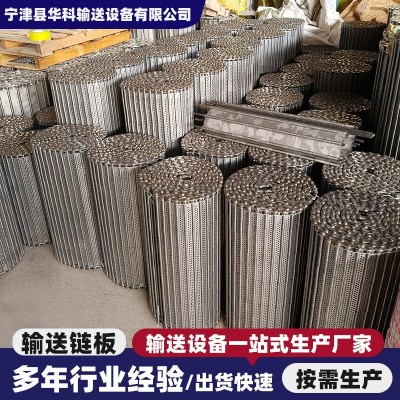 不锈钢输送链板工业设备金属板式链输送带清洗烘干冲孔链板传送带图2