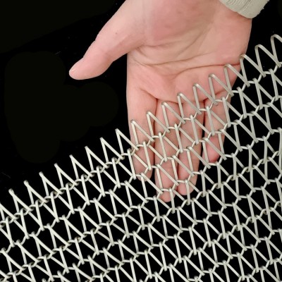 厂家供应不锈钢人字网螺旋网菱形网输送网带 包装机械输送链网图2