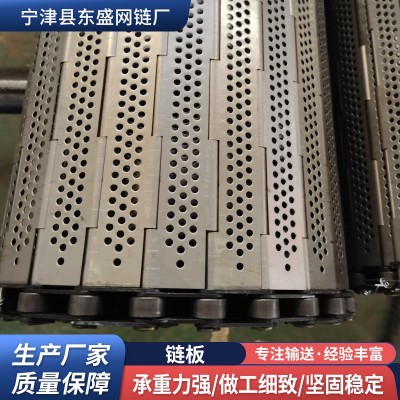 304不锈钢链板冲孔链板耐高温重型板链输送线大节距工业传动链板图2