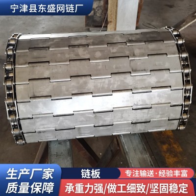 304不锈钢链板冲孔链板耐高温重型板链输送线大节距工业传动链板图4